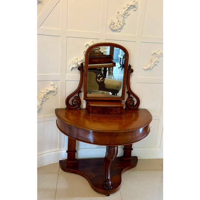 Brown Antique Victorian Mahogany Dressing Table, 1860s For Sale - Image 8 of 13