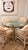 Coastal Vintage 1980s White-Wash Henry Link Wicker & Rattan 5-Piece Dining Set on Casters For Sale - Image 10 of 10