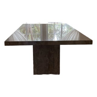 Exceptional Travertine Dining Table, Robb & Stucky For Sale