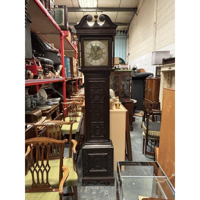 Antique Georgian Longcase Clock in Oak by Michael Wilde, 1775 For Sale - Image 16 of 18