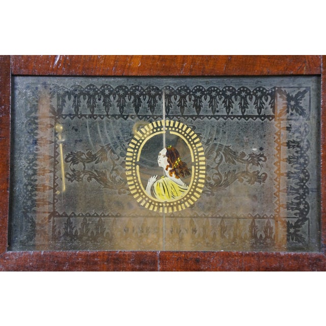 Antique William S. Sperry Mahogany Four Column 8 Day Mantel Clock 27" For Sale - Image 16 of 17