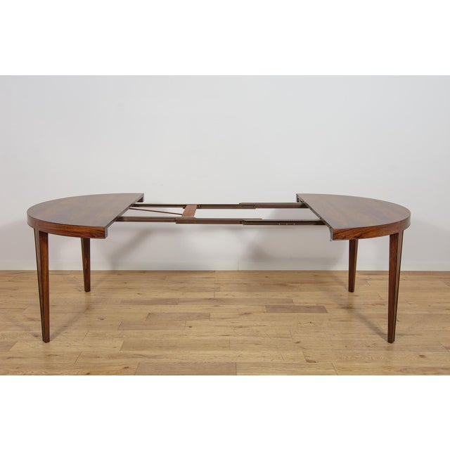 Mid-Century Modern Extendable Dining Table in Rosewood by Severin Hansen for Haslev Møbelsnedkeri, Denmark, 1960s For Sale - Image 6 of 18
