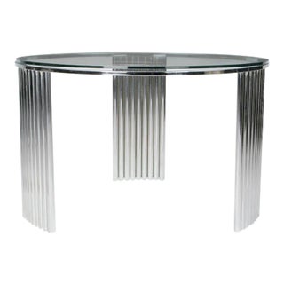 Art Deco Tubular Chrome Coffee Table in the Manner of Vermillion of La For Sale