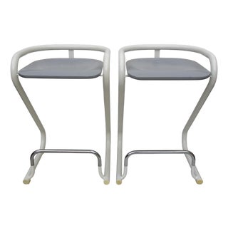Space Age Stackable Stools by Borge Lindau & Bo Lindekrantz for Lammhults, 1970s, Set of 2 For Sale