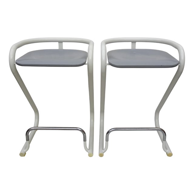 Space Age Stackable Stools by Borge Lindau & Bo Lindekrantz for Lammhults, 1970s, Set of 2 For Sale