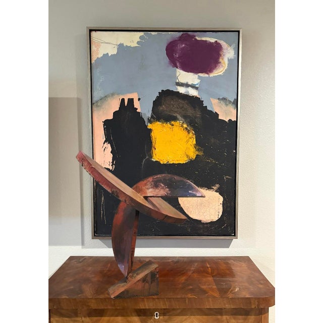 This sculpture is made from remnant industrial steel that forms this wonderful abstract sculpture. Created by California...