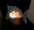 Blue Fish Night Light in Slip-Cast Earthenware by LP Ceroc Monaco, 1950s For Sale - Image 8 of 14
