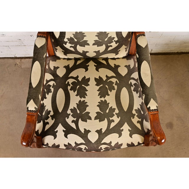 Baker Furniture French Provincial Louis XV Carved Walnut Dining Chairs, Set of Eight For Sale - Image 9 of 16