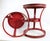 Round Red Side Table For Sale - Image 6 of 10