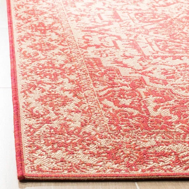 Contemporary Shelter Island Indoor Outdoor Rug Red & Cream 4'x6' For Sale - Image 3 of 5