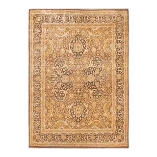 Mogul Collection Hand-Knotted Area Rug - Yellow 8' 1" x 11' 1" For Sale