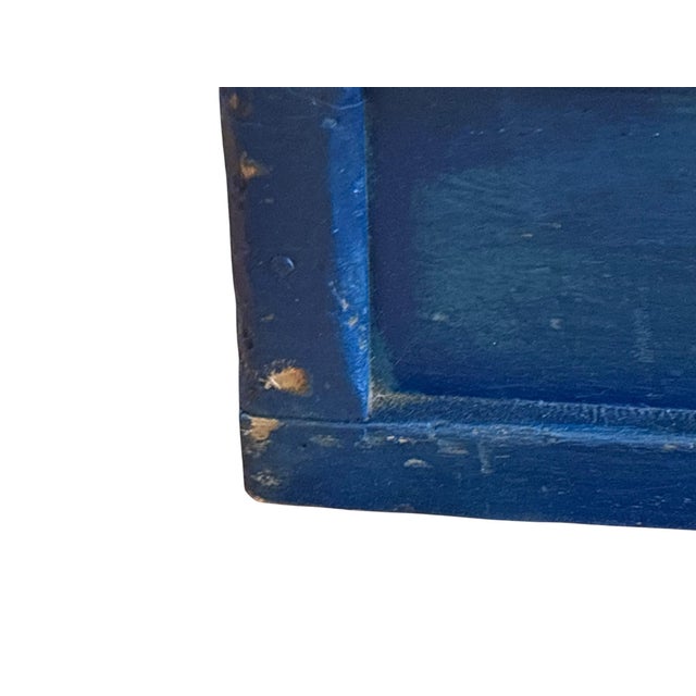 Antique American Primitive Painted Wooden Trunk For Sale - Image 10 of 10
