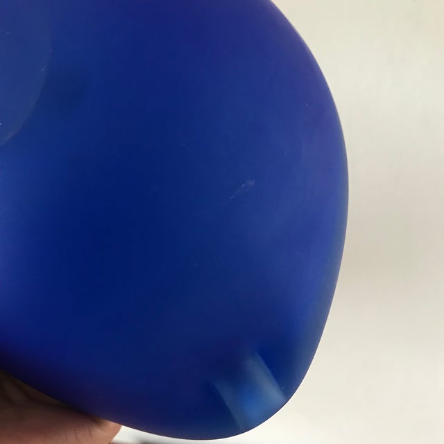 Late 20th Century Vintage Late 20th Century Frosted Cased Art Glass Ashtray or Catchall For Sale - Image 5 of 10