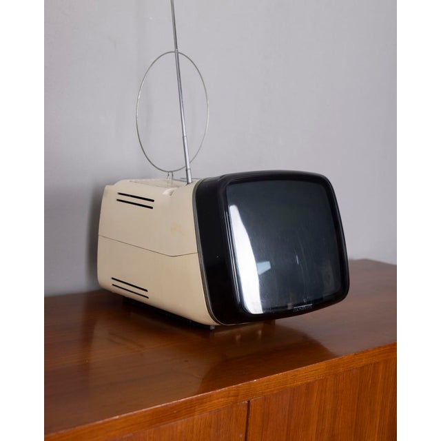 White television, Algol 11 model, designed by Marco Zanuso and Richard Sapper for Brionvega, 1960s. This piece has an...
