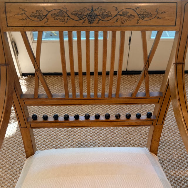 Wood Pair of Antique Empire Chairs For Sale - Image 7 of 13