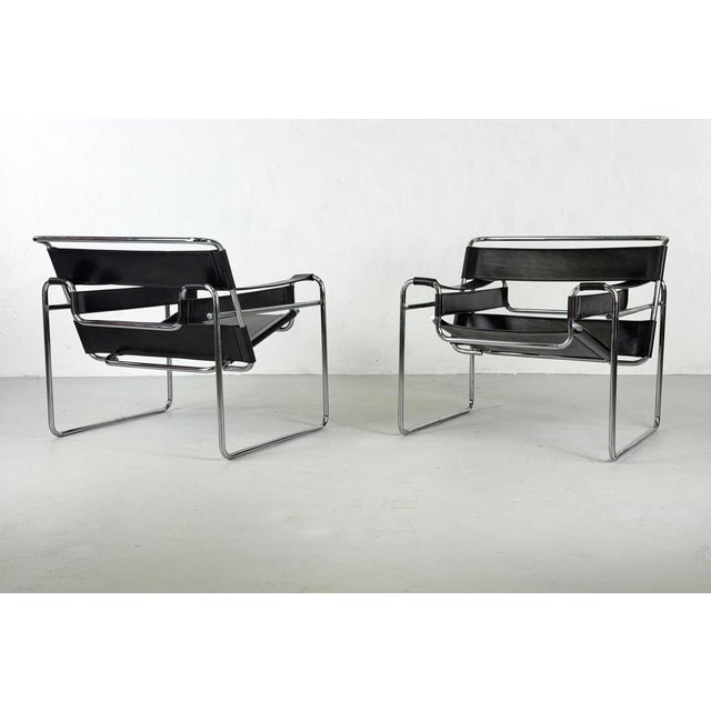 Wassily Armchair by Marcel Breuer for Gavina, 1960s, Set of 2 For Sale - Image 6 of 13