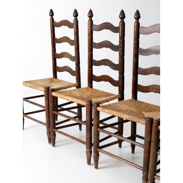 Antique Rush Seat Dining Chairs Set of 4 Chairish