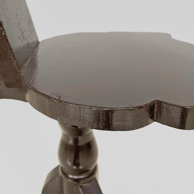 Black Italian Antique Chair in Black Wood, 1800s For Sale - Image 8 of 14