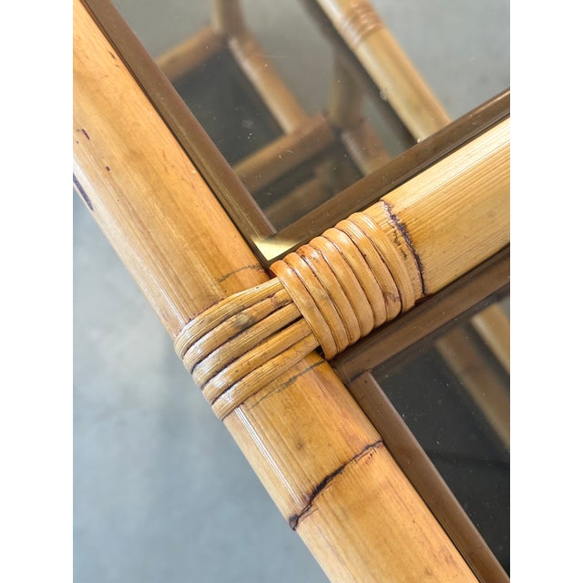 Black Vintage Bamboo Bookcase, 1970s For Sale - Image 8 of 10