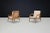 Gold Mid-Century Lounge Chairs in French Ash with New Teddy Upholstery, 1960s, Set of 2 For Sale - Image 8 of 11