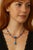 Bochic “Capri” Vintage Ruby & Blue Opal Necklace Set In 18K Gold & Silver For Sale - Image 4 of 6