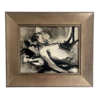 1970s Charcoal Figure Drawing For Sale