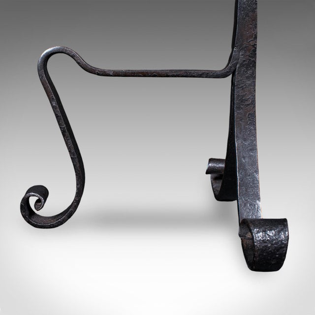 Pair of Antique Fire Tool Rests, French, Andirons, Art Nouveau, Victorian, 1900 For Sale - Image 10 of 10