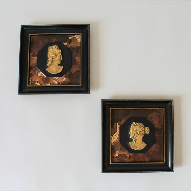 Figurative Framed Vintage Silhouette Art Pieces - A Pair For Sale - Image 3 of 12