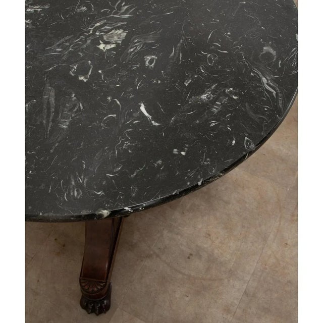 French Restauration 19th Century Mahogany & Marble Gueridon For Sale - Image 10 of 12