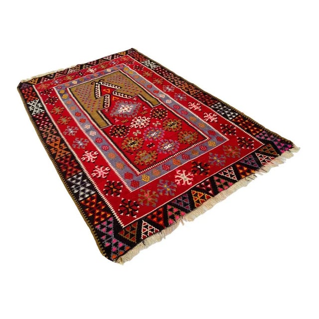 1960s Traditional Turkish Kilim Rug, 1960 For Sale - Image 5 of 10