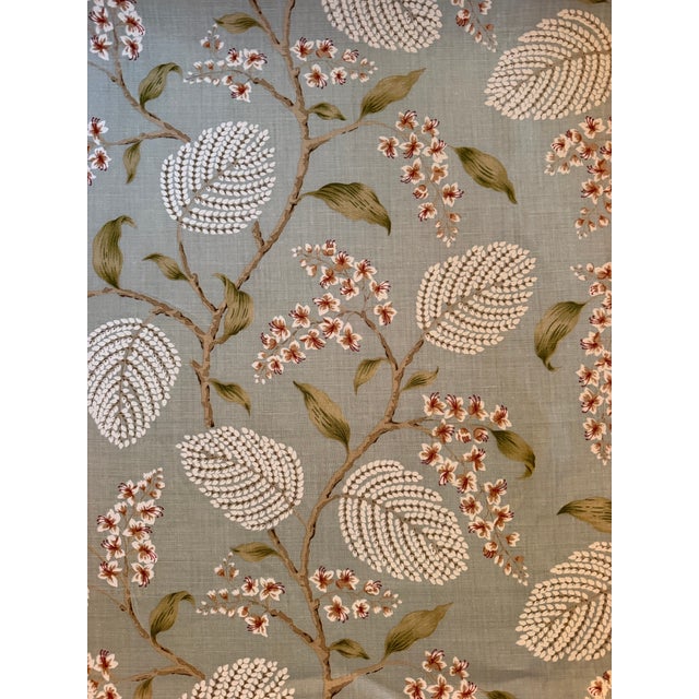 Atwood Fabric in Old Blue Colefax & Fowler Linen Fabric 7 Yards For Sale - Image 4 of 7
