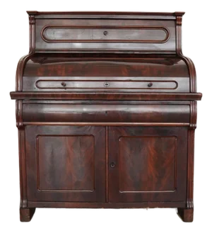 Antique Victorian Cylinder Roll-Top Secretary Desk