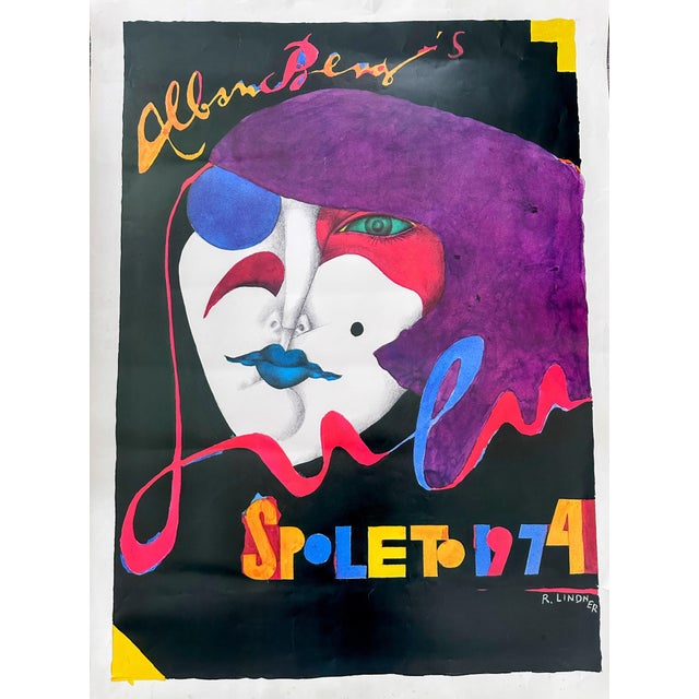 Original Richard Lindner 'Spoleto 1974' Large Poster 45" X 34" For Sale - Image 9 of 12