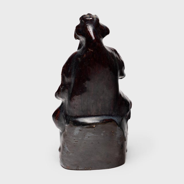 Early 20th Century Chinese Drip Glazed God of Wealth Figure For Sale - Image 4 of 4