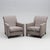 Mid-Century Modern Nordic Chairs in Wood with Neutral Textile, 1950, Set of 2, in Good conditions. Designed 1920 to 1949