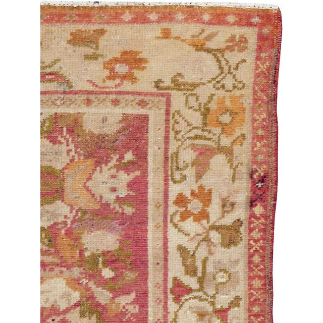 Rustic Galerie Shabab Collection Early 20th Century Turkish Oushak Throw Rug For Sale - Image 3 of 8