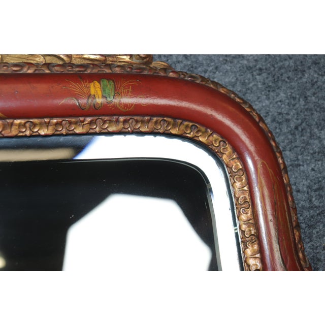 Gold Rare Pair of Georgian Carved Giltwood Chinoiserie Large Mantel Buffet Mirrors For Sale - Image 8 of 12