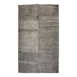 Charcoal Turkish 20th Century Kilim - 5'11" x 9'1" For Sale