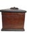 Late 19th Century Antique Wood Box Dark Rustic Brown Diamond Design With Round Medallion For Sale - Image 5 of 18
