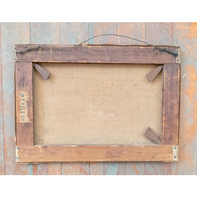 19th Century Country Primitive Rustic Naive Oil Painting of Narcissus or Daffodil Flowers For Sale In New York - Image 6 of 8