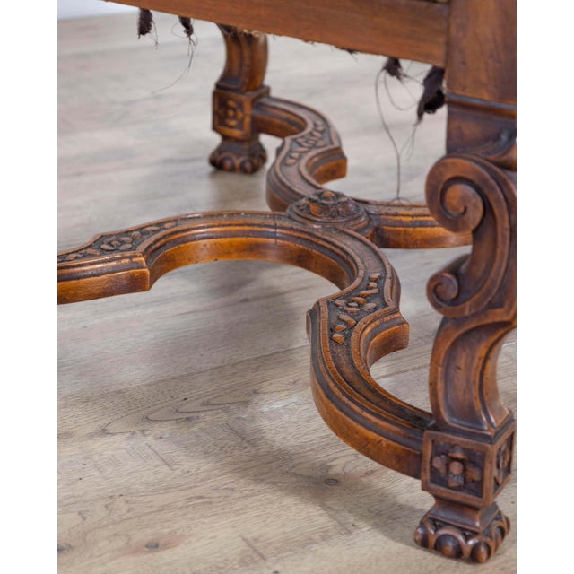 Brown Louis XV Carved Walnut Armchair from Tuscany, 18th Century For Sale - Image 8 of 18