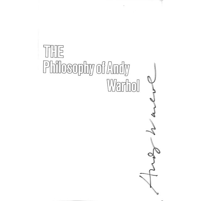 "The Philosophy of Andy Warhol (From a to B & Back Again)" 1975 Warhol, Andy (Signed) For Sale - Image 4 of 7