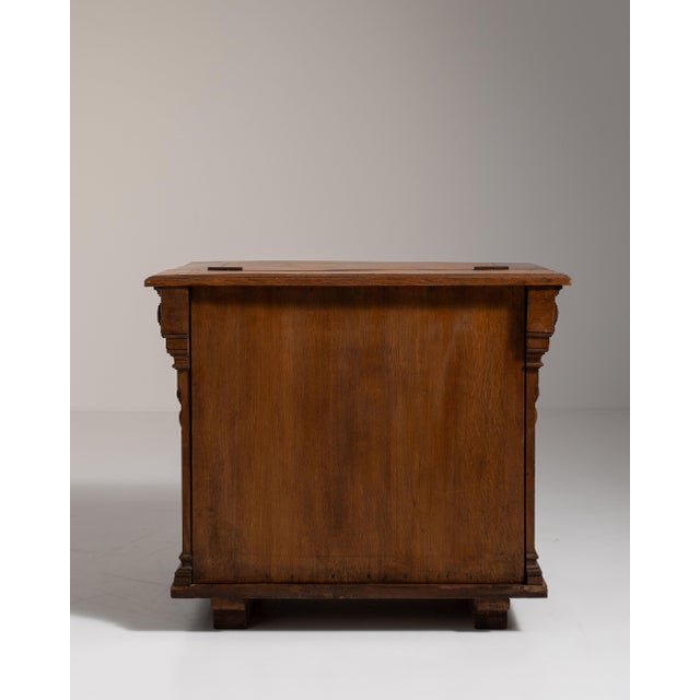 19th Century French Chestnut Brown Neo-Renaissance Oak Cabinet with Hinged Lid For Sale In Greensboro - Image 6 of 15