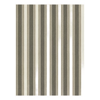 The House of Scalamandré Arlo Stripe Wallpaper, Mocha For Sale