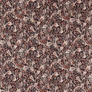 Morris & Co. Clover & Vine Weave Fabric in Russet For Sale