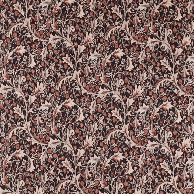 Morris & Co. Clover & Vine Weave Fabric in Russet For Sale