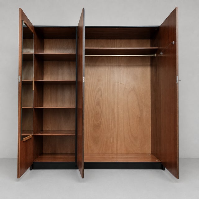 Mid-Century Walnut Wardrobe, 1960s, in Flawless conditions. Designed 1960 to 1969