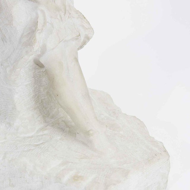 1920s Attilio Prendoni, Sculpture of a Little Girl, 1920s, Marble For Sale - Image 5 of 9