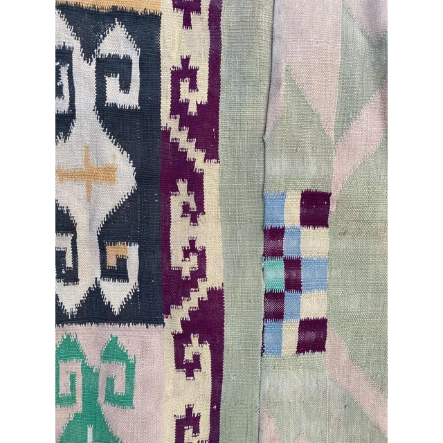 Large Indian Dhurrie Flat-Woven Rug For Sale - Image 9 of 14