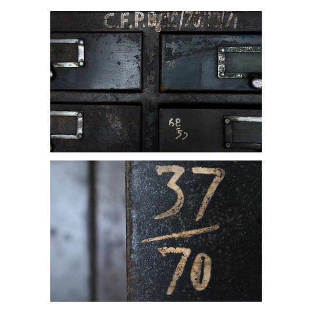 Metal Workshop Furniture with 72 Drawers For Sale - Image 8 of 11